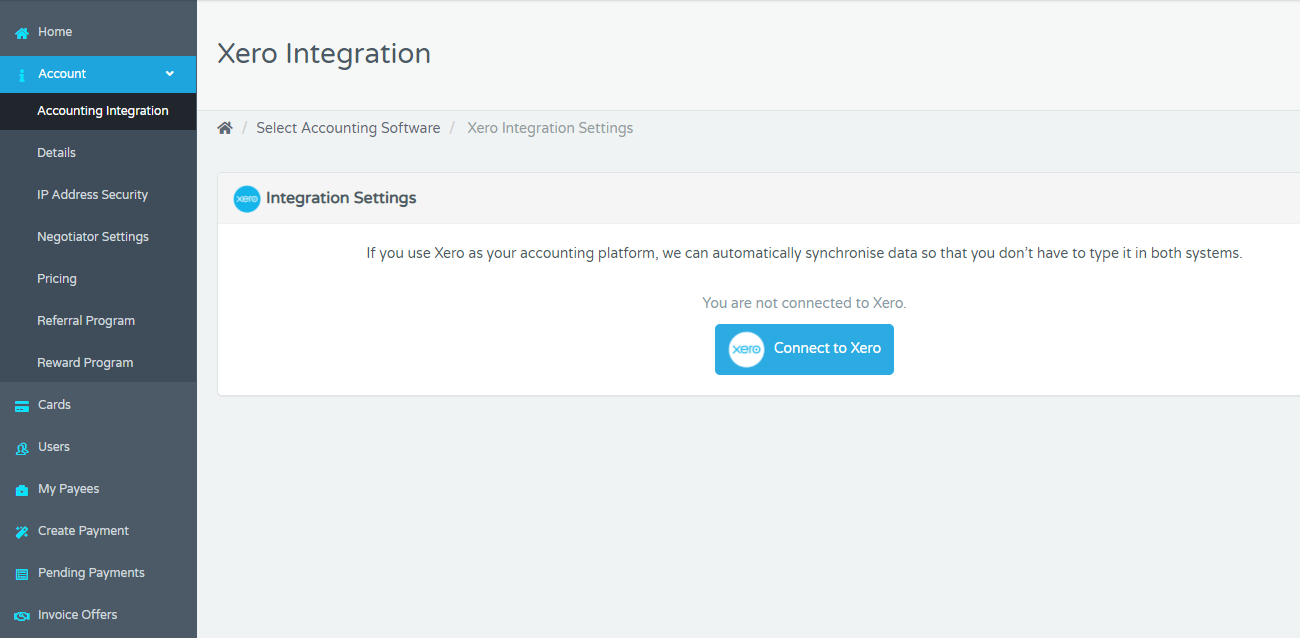 How to connect to Xero